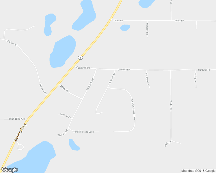 map of restaurants, bars, coffee shops, grocery stores, and more near 24809 Koshney Lane in Soldotna