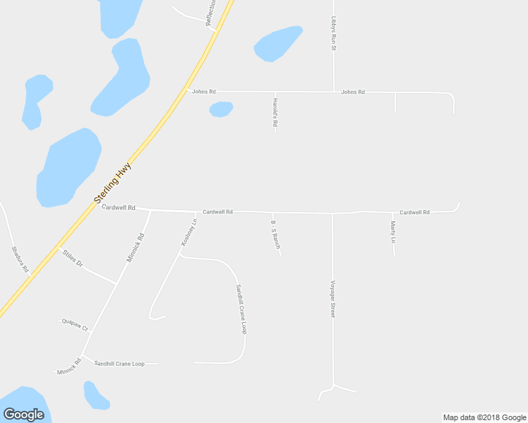 map of restaurants, bars, coffee shops, grocery stores, and more near 48560 Cardwell Road in Soldotna