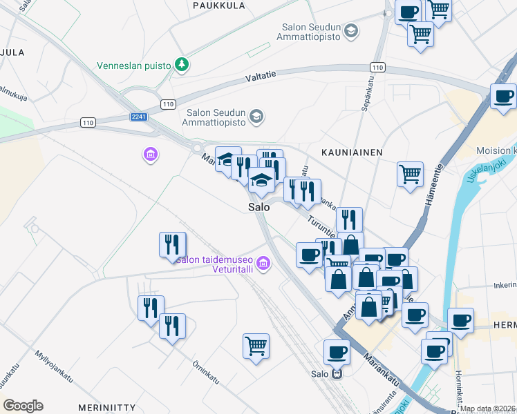 map of restaurants, bars, coffee shops, grocery stores, and more near in 