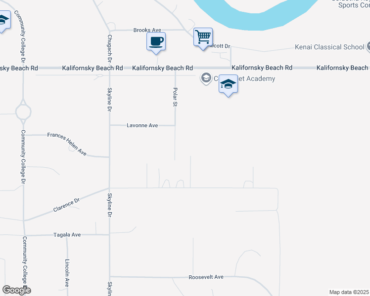 map of restaurants, bars, coffee shops, grocery stores, and more near 33715 Tern Circle in Soldotna