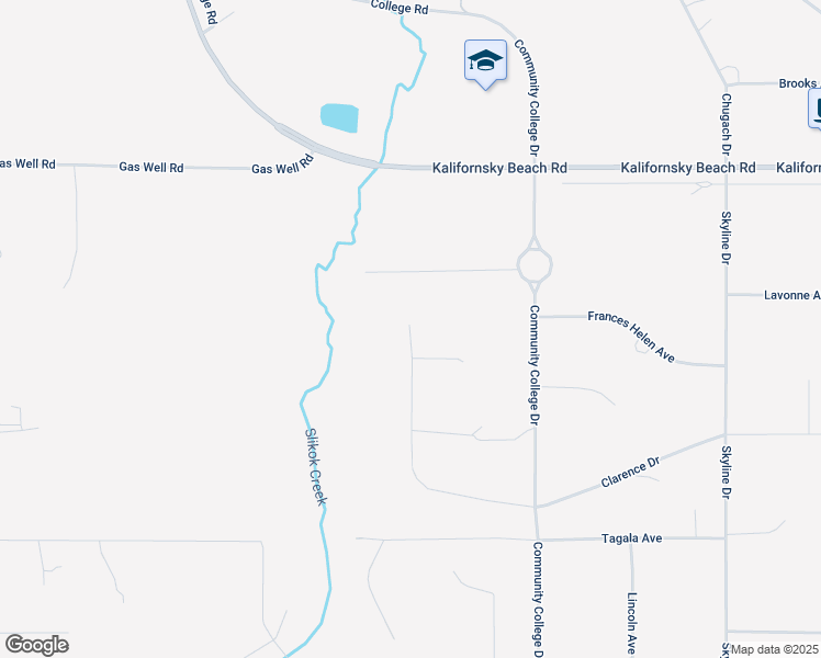 map of restaurants, bars, coffee shops, grocery stores, and more near 47445 Clarence Drive in Soldotna
