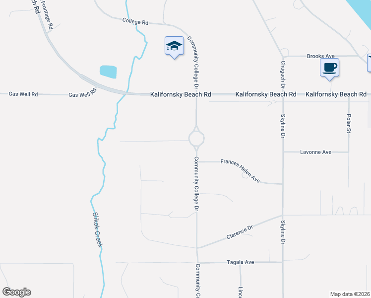 map of restaurants, bars, coffee shops, grocery stores, and more near 47227 Damon Avenue in Soldotna