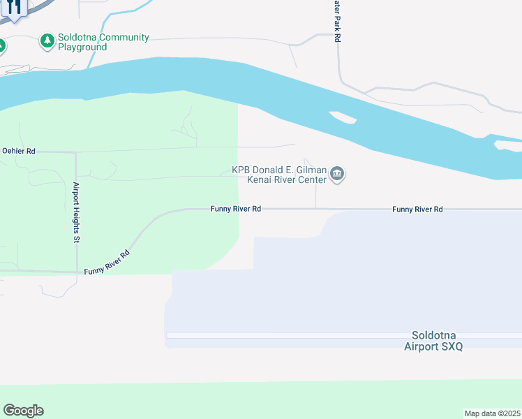 map of restaurants, bars, coffee shops, grocery stores, and more near Funny River Road in Soldotna