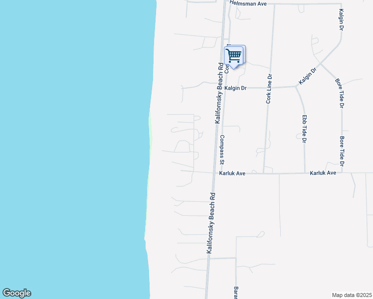 map of restaurants, bars, coffee shops, grocery stores, and more near 36045 Reef Drive in Kenai