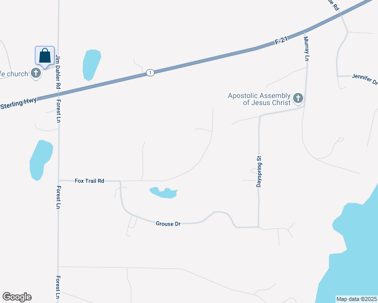 map of restaurants, bars, coffee shops, grocery stores, and more near 36092 My Place Street in Soldotna