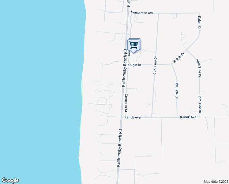 map of restaurants, bars, coffee shops, grocery stores, and more near 36045 Reef Drive in Kenai