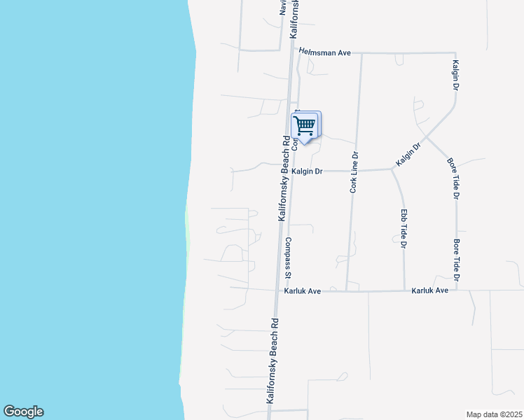 map of restaurants, bars, coffee shops, grocery stores, and more near 36045 Reef Drive in Kenai