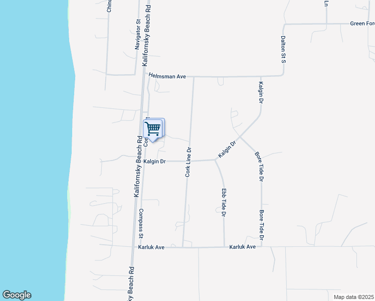 map of restaurants, bars, coffee shops, grocery stores, and more near 36335 Cork Line Drive in Kenai