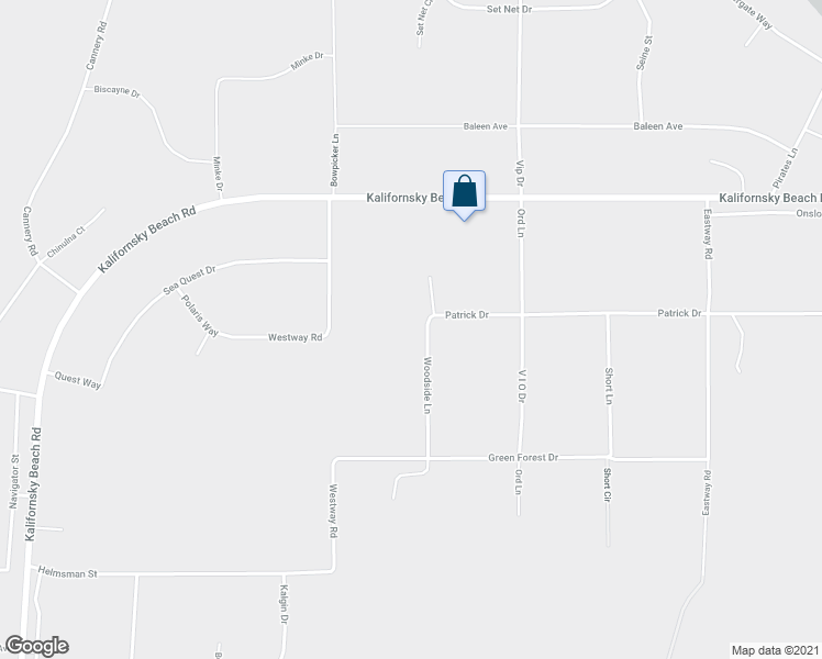 map of restaurants, bars, coffee shops, grocery stores, and more near 36800 Westway Road in Kenai