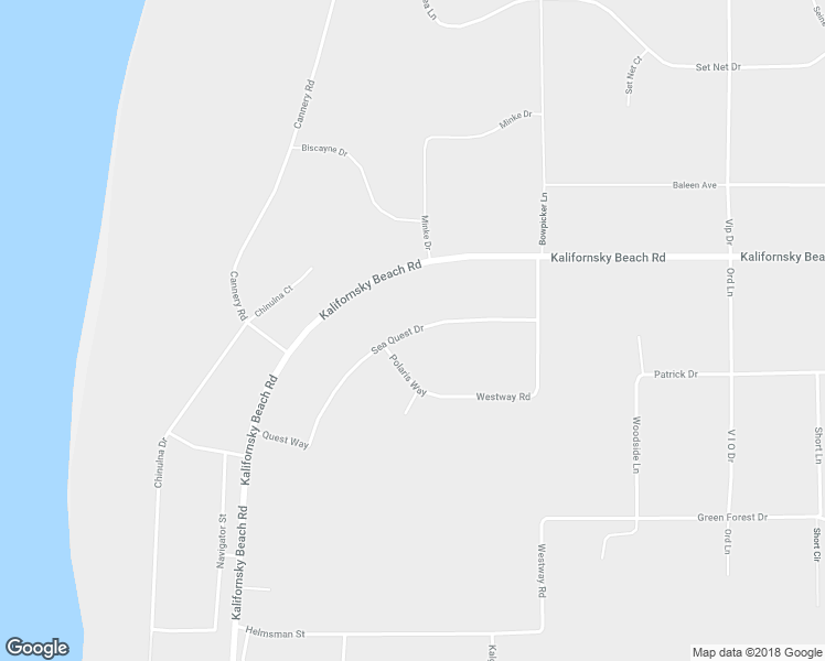 map of restaurants, bars, coffee shops, grocery stores, and more near 51055 Sea Quest Drive in Kenai