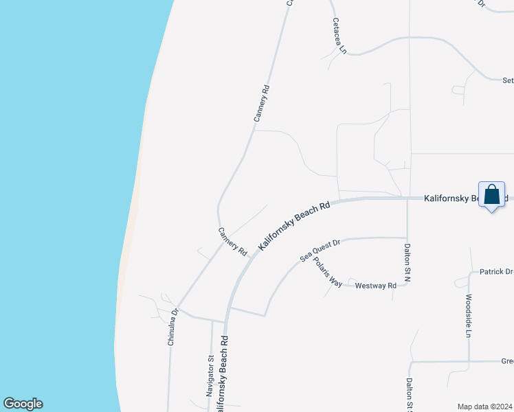 map of restaurants, bars, coffee shops, grocery stores, and more near 36991 Chinulna Court in Kenai
