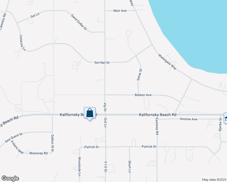 map of restaurants, bars, coffee shops, grocery stores, and more near 2750 Vip Drive in Kenai