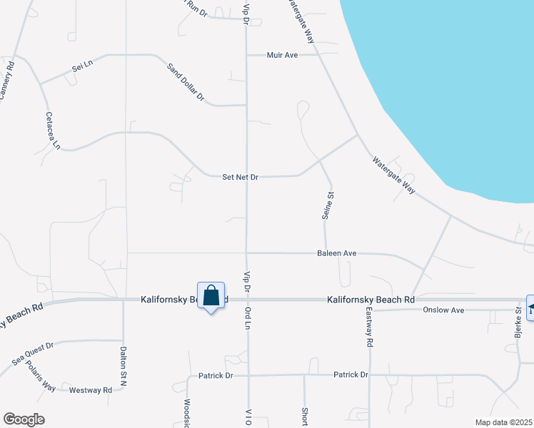 map of restaurants, bars, coffee shops, grocery stores, and more near 2750 Vip Drive in Kenai