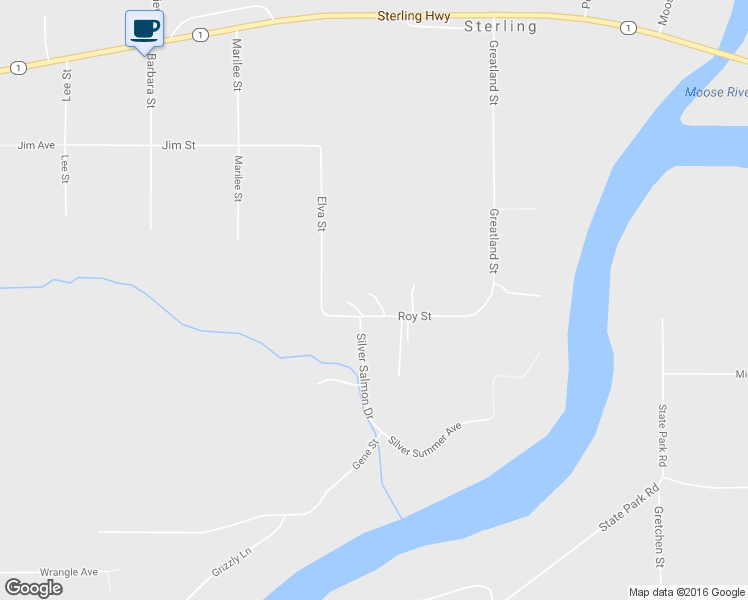 map of restaurants, bars, coffee shops, grocery stores, and more near 34180 Roy Street in Sterling