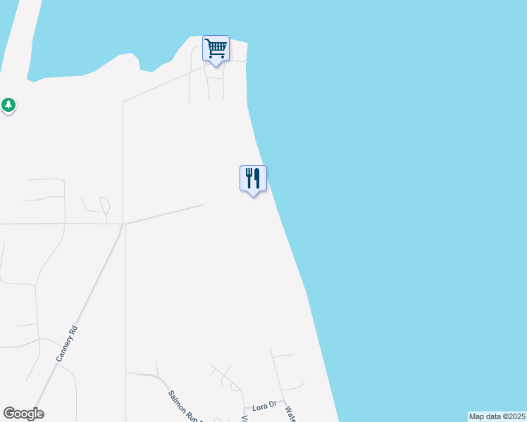 map of restaurants, bars, coffee shops, grocery stores, and more near 2101 Bowpicker Lane in Kenai