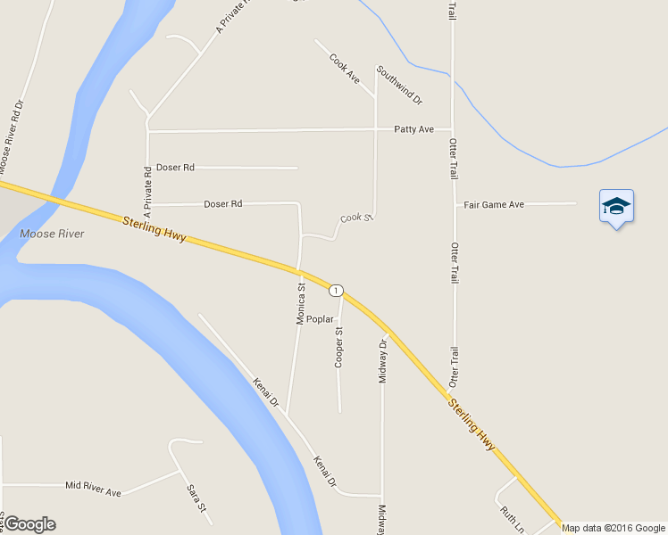 map of restaurants, bars, coffee shops, grocery stores, and more near 33219 Sterling Highway in Sterling