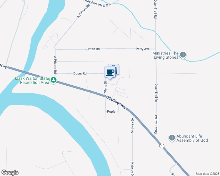 map of restaurants, bars, coffee shops, grocery stores, and more near 33219 Sterling Highway in Sterling