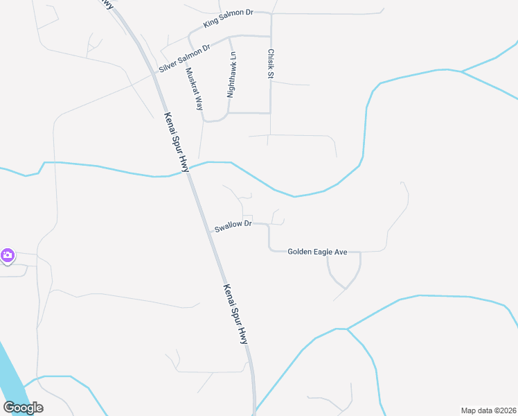 map of restaurants, bars, coffee shops, grocery stores, and more near 5210 Swallow Drive in Kenai
