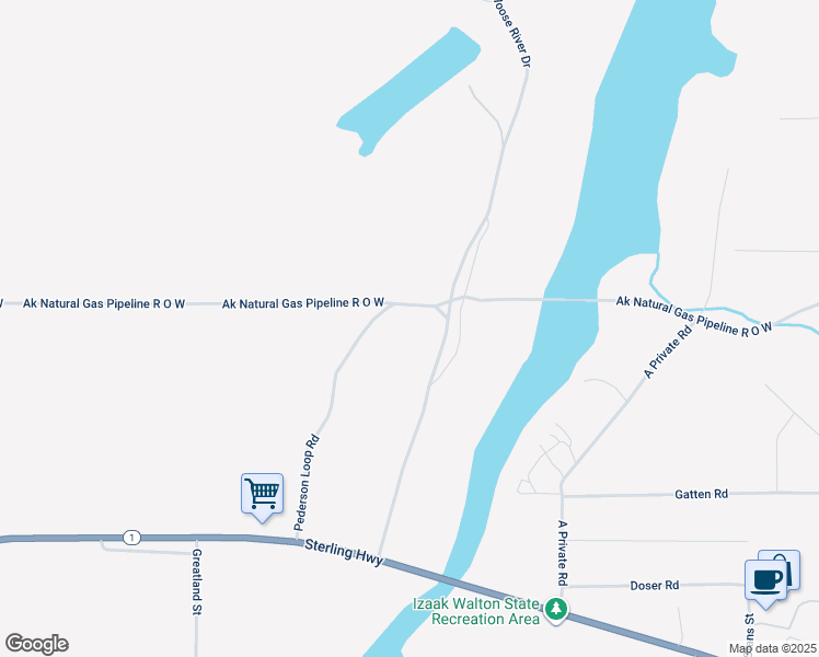 map of restaurants, bars, coffee shops, grocery stores, and more near 38720 Pedersen Lane in Sterling