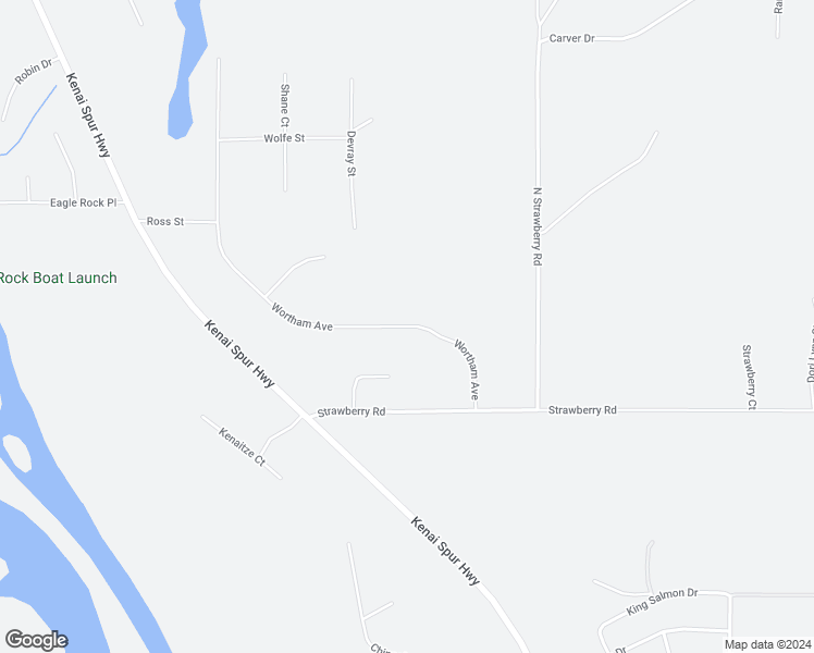 map of restaurants, bars, coffee shops, grocery stores, and more near 801 Devray Street in Kenai