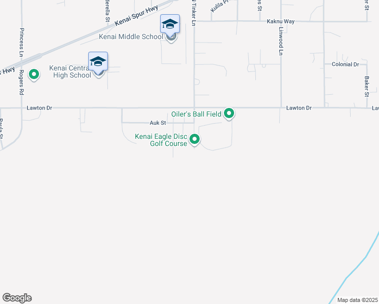 map of restaurants, bars, coffee shops, grocery stores, and more near 116 Deepwood Ct in Kenai