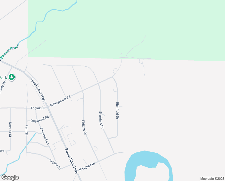 map of restaurants, bars, coffee shops, grocery stores, and more near 140 Standard Drive in Kenai