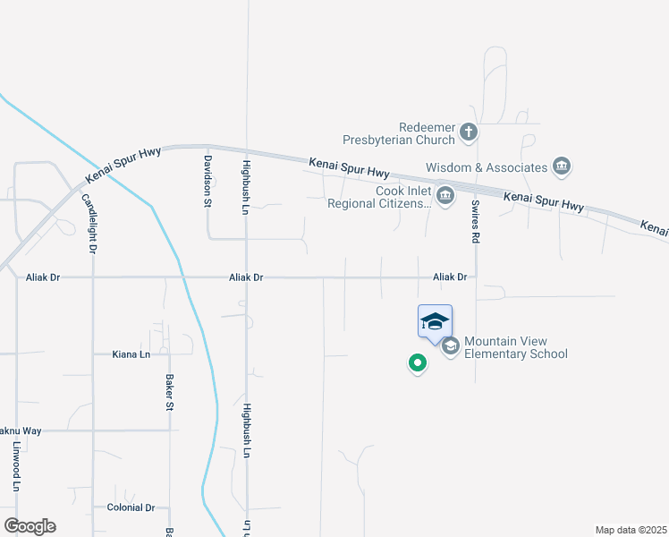 map of restaurants, bars, coffee shops, grocery stores, and more near 489 Roy Way in Kenai