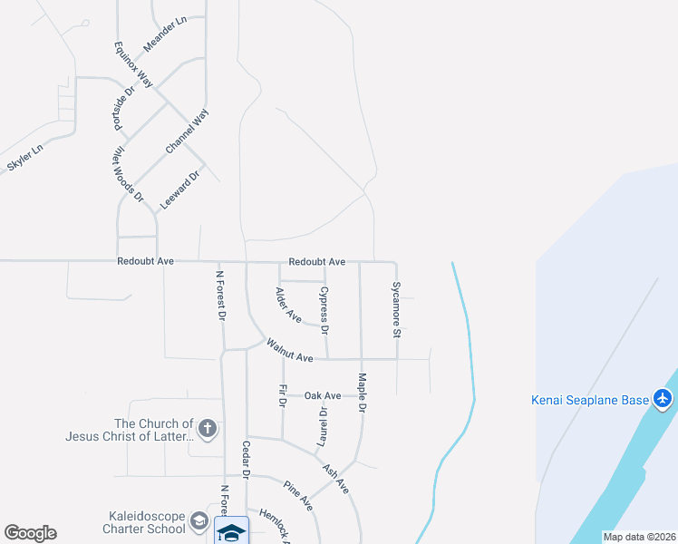 map of restaurants, bars, coffee shops, grocery stores, and more near 1117 Larch Avenue in Kenai