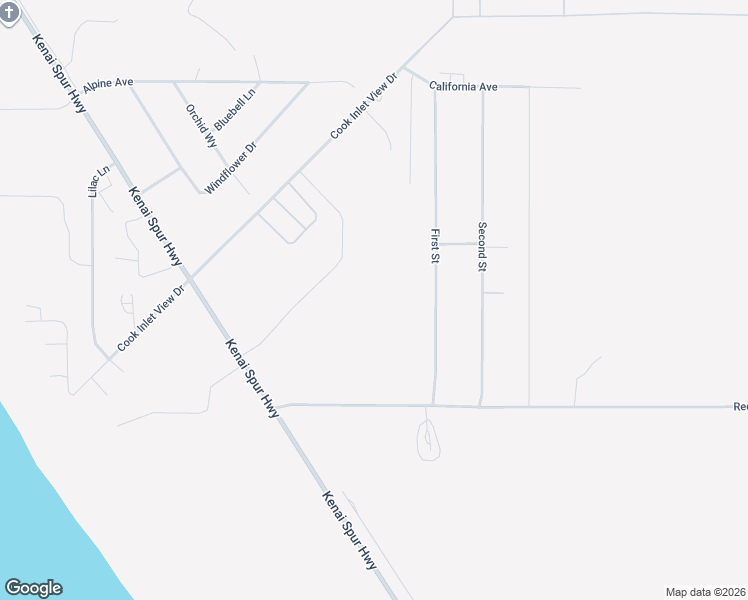 map of restaurants, bars, coffee shops, grocery stores, and more near 1014 Spur Drive in Kenai