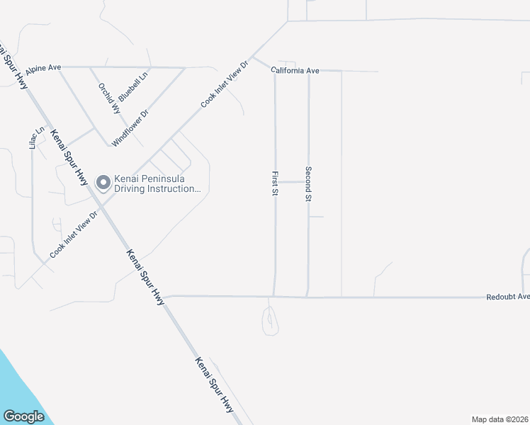 map of restaurants, bars, coffee shops, grocery stores, and more near 1021 1st Street in Kenai