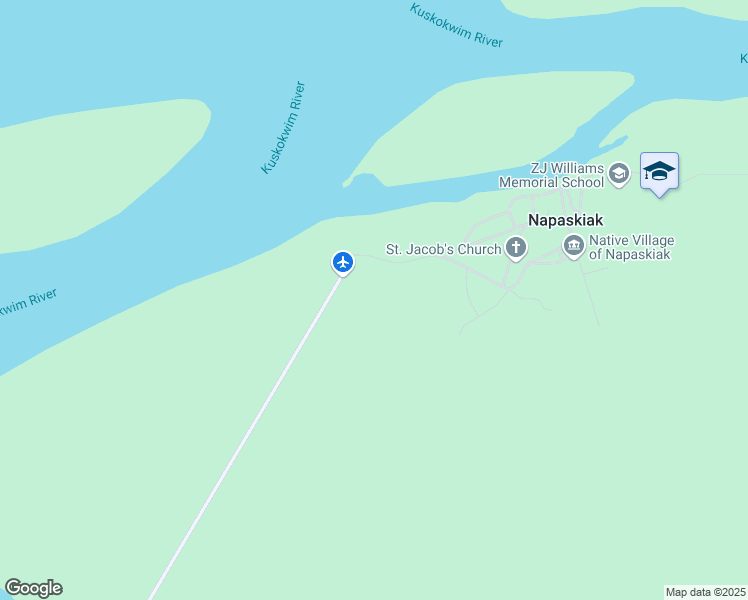 map of restaurants, bars, coffee shops, grocery stores, and more near Dump Road in Napaskiak