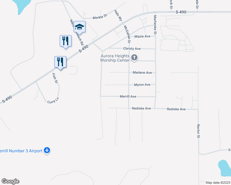 map of restaurants, bars, coffee shops, grocery stores, and more near 52180 Merrill Avenue in Kenai