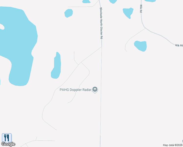 map of restaurants, bars, coffee shops, grocery stores, and more near 51545 Blockade North Glacier Road in Kenai