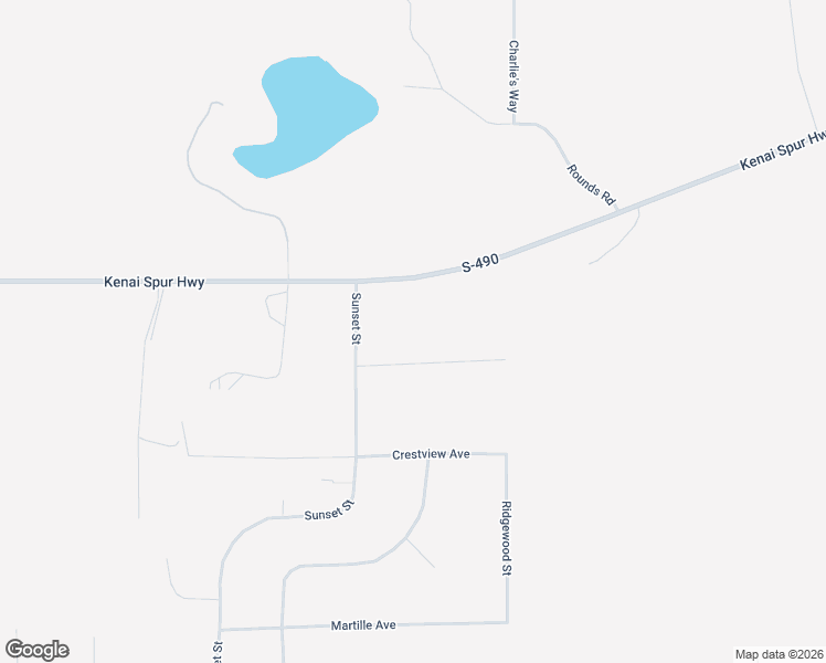 map of restaurants, bars, coffee shops, grocery stores, and more near 51897 Sunset Street in Kenai