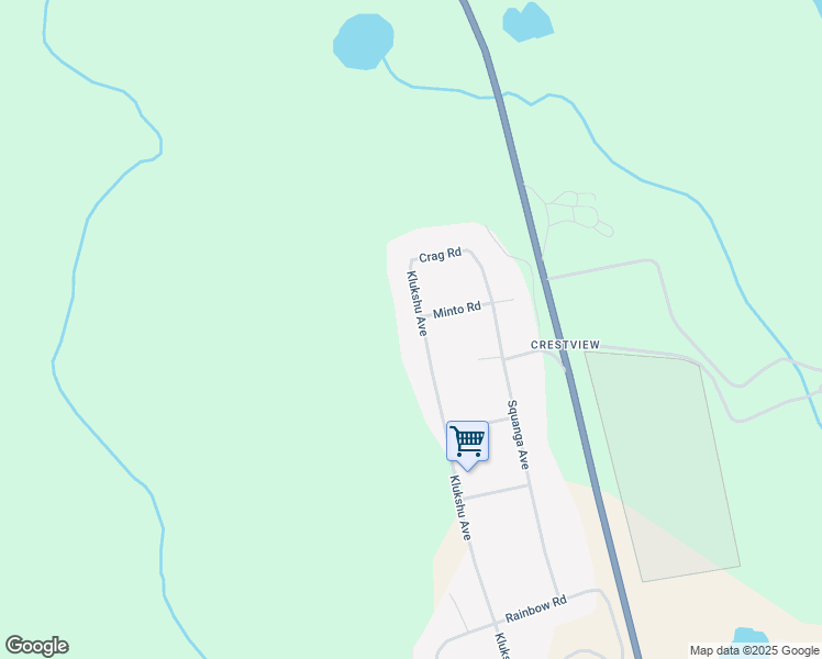 map of restaurants, bars, coffee shops, grocery stores, and more near 343 Klukshu Avenue in Whitehorse