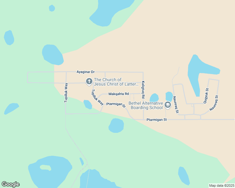 map of restaurants, bars, coffee shops, grocery stores, and more near 9212-9236 Makqalria Rd in Bethel