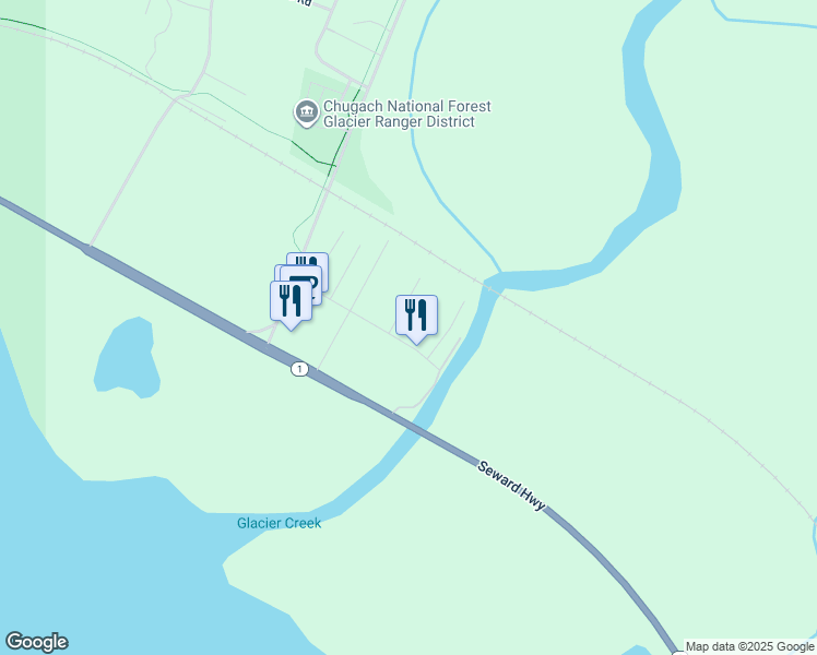 map of restaurants, bars, coffee shops, grocery stores, and more near 216 Old Dawson Road in Anchorage