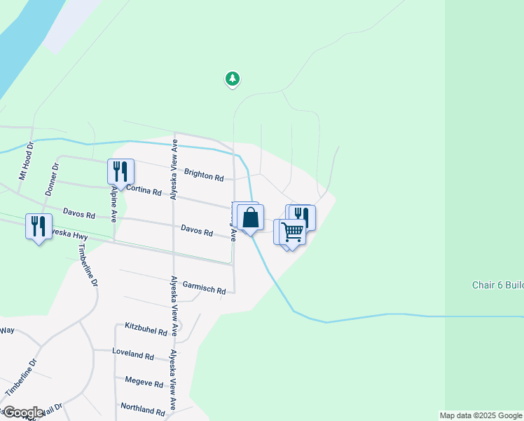map of restaurants, bars, coffee shops, grocery stores, and more near 244 Olympic Mountain Loop in Anchorage