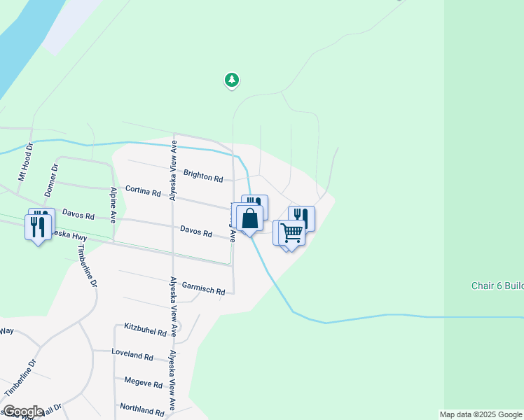 map of restaurants, bars, coffee shops, grocery stores, and more near 244 Olympic Mountain Loop in Anchorage