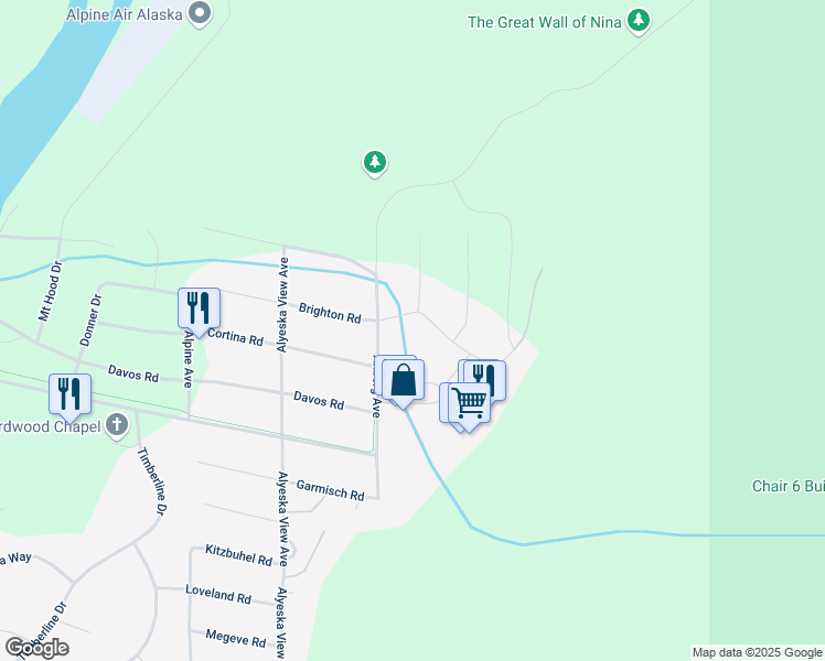 map of restaurants, bars, coffee shops, grocery stores, and more near 244 Olympic Mountain Loop in Anchorage