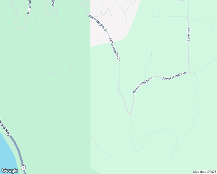 map of restaurants, bars, coffee shops, grocery stores, and more near 5996 Potter Valley Road in Anchorage