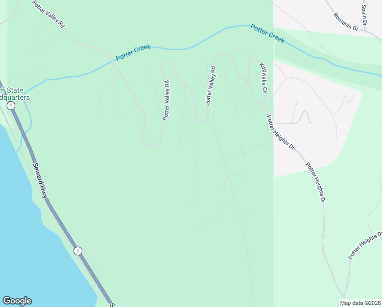 map of restaurants, bars, coffee shops, grocery stores, and more near 18896 Scenic Hill Circle in Anchorage