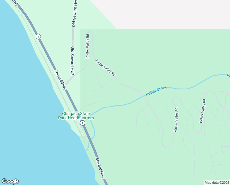 map of restaurants, bars, coffee shops, grocery stores, and more near 4525 Potter Valley Road in Anchorage