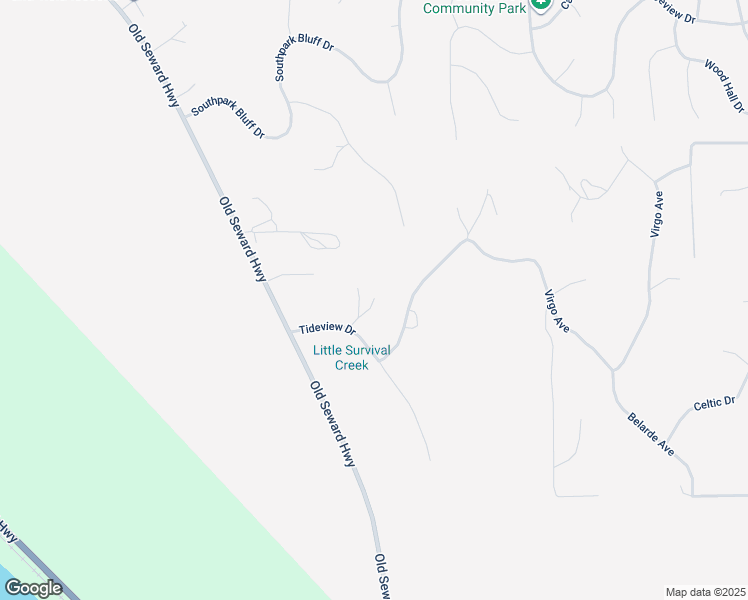 map of restaurants, bars, coffee shops, grocery stores, and more near 16831 Tideview Dr in Anchorage