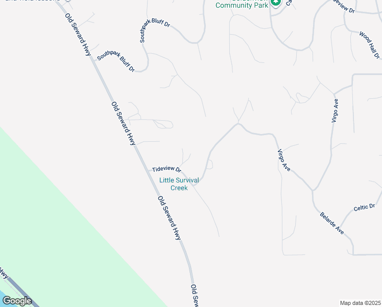 map of restaurants, bars, coffee shops, grocery stores, and more near 16831 Tideview Drive in Anchorage