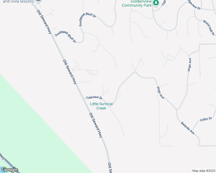 map of restaurants, bars, coffee shops, grocery stores, and more near 16831 Tideview Drive in Anchorage