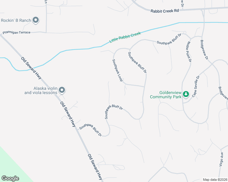 map of restaurants, bars, coffee shops, grocery stores, and more near 16045 Terracewood Lane in Anchorage