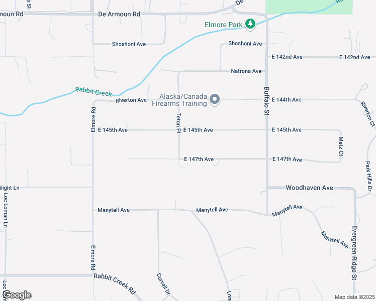 map of restaurants, bars, coffee shops, grocery stores, and more near 14501 Teton Place in Anchorage