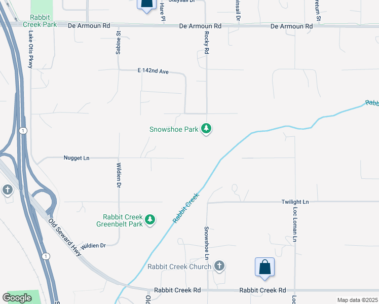 map of restaurants, bars, coffee shops, grocery stores, and more near 3311 Nugget Lane in Anchorage
