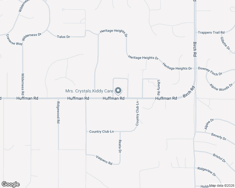 map of restaurants, bars, coffee shops, grocery stores, and more near 5135 Huffman Road in Anchorage